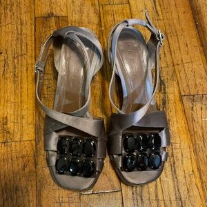 Marni satin and jewel low heels